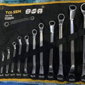 Tolsen 12pcs double ring end spanner set