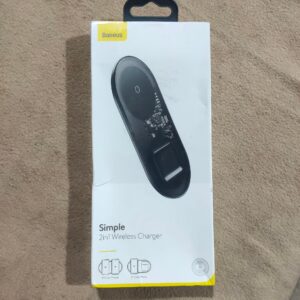 Baseus Wireless Charger Simple 2in1 18W Max Transparent Special Edition For Phones Pods Black