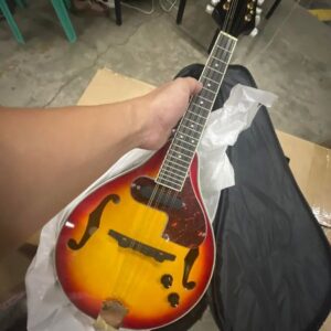 ammoon Adjustable 8-String Electric A Style Mandolin Rosewood Fingerboard String Instrument with Cable Strings Cleaning Cloth