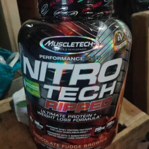 Muscletech Nitro Tech ripped 4lb whey protein fat burner nitrotech isolate lose weight loss gym muscle fitness supplement