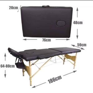 Wooden Portable Folding Massage Table Massage Bed Tattoo Bed with Adjustable Height