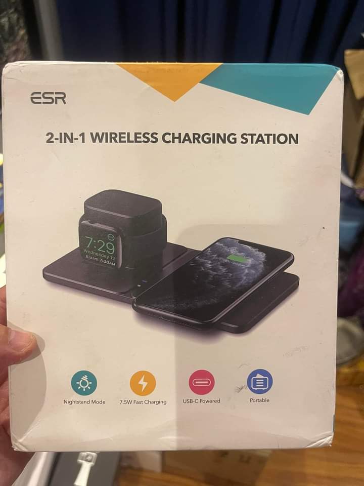 2 in 1 Wireless Charging Station